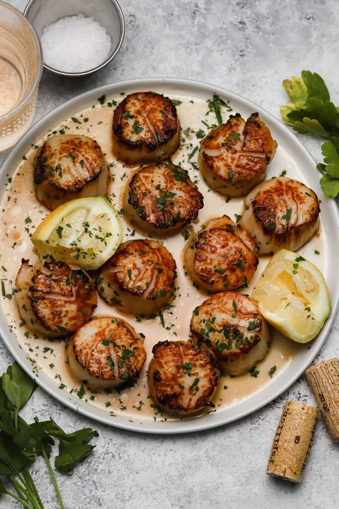 pan seared scallops 12